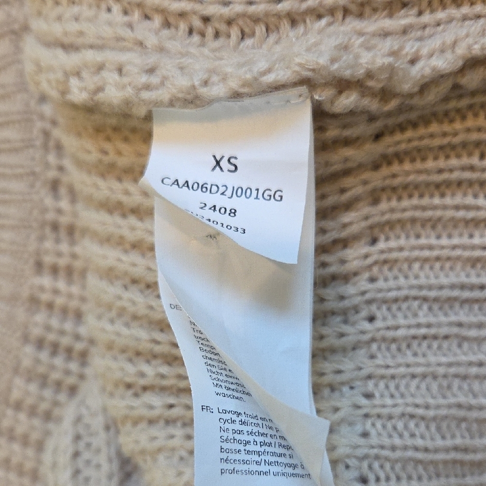 Cupshe Women's Cream Crew Neck Sweater - Picture 5 of 6